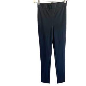 NWT L'Academie $248 Medium Revolve Black Pants Stretch Back Zipper Italy